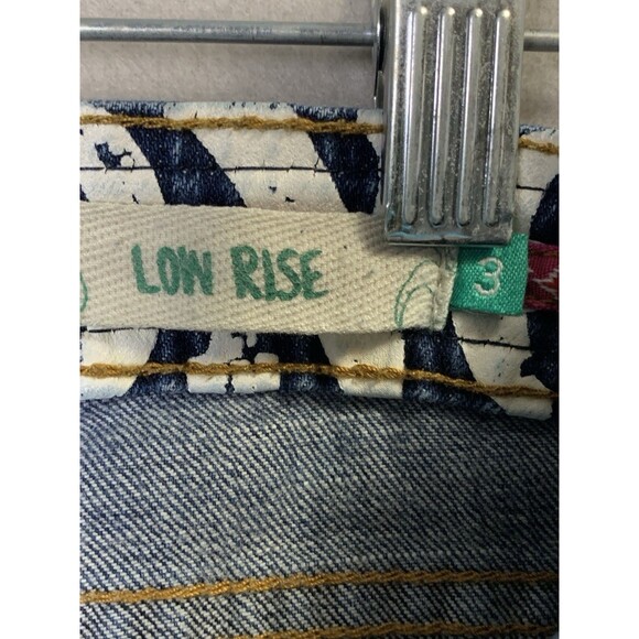 Billabong Jeans Womens 3 Low Rise Blue Bootcut Flare Stretch Denim Y2K Vintage - Picture 6 of 10